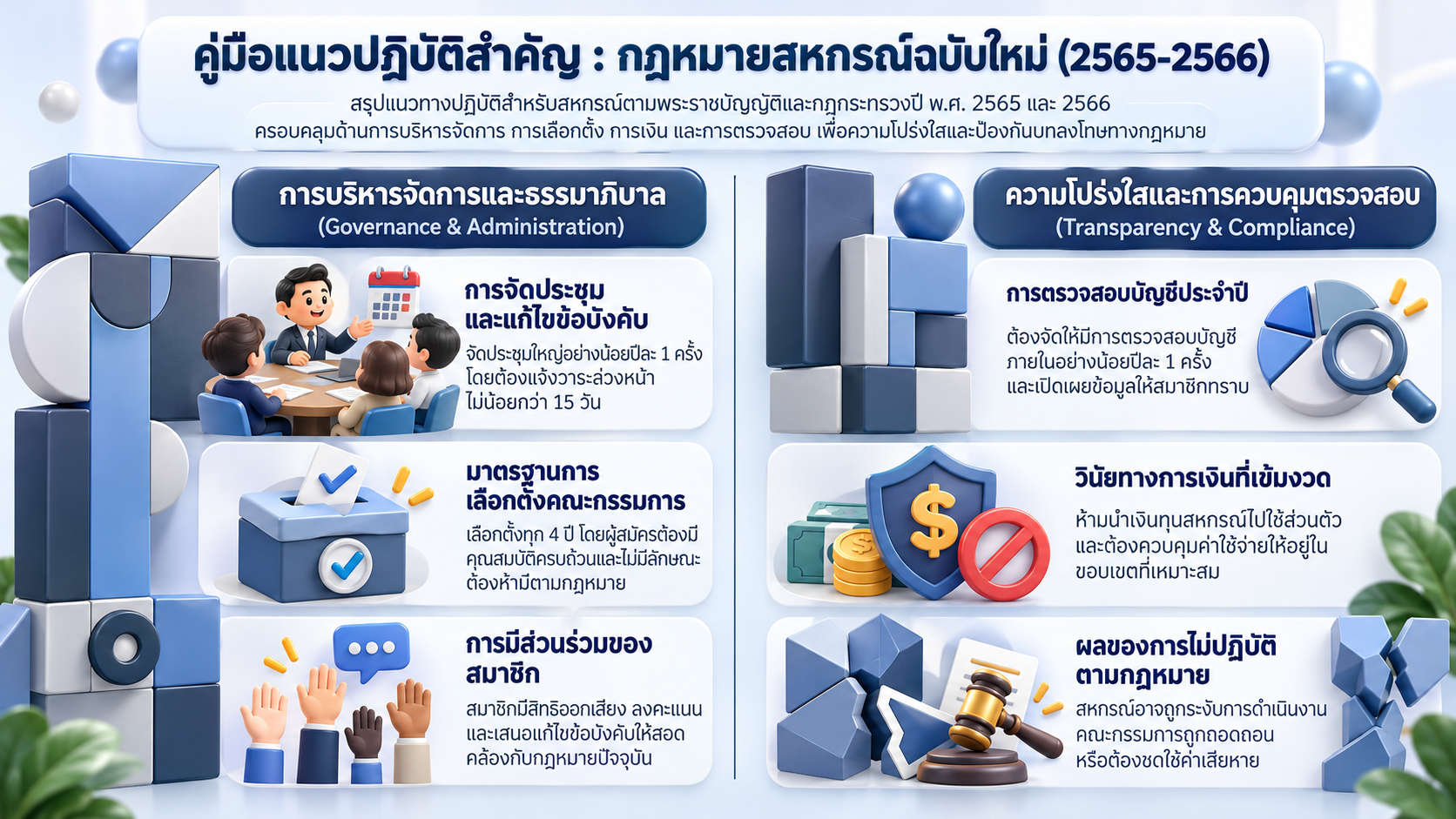 แนวปฏิบัติสำคัญ ตาม พรบ.สหกรณ์ และกฎกระทรวง พ.ศ.2565 และ พ.ศ.2566